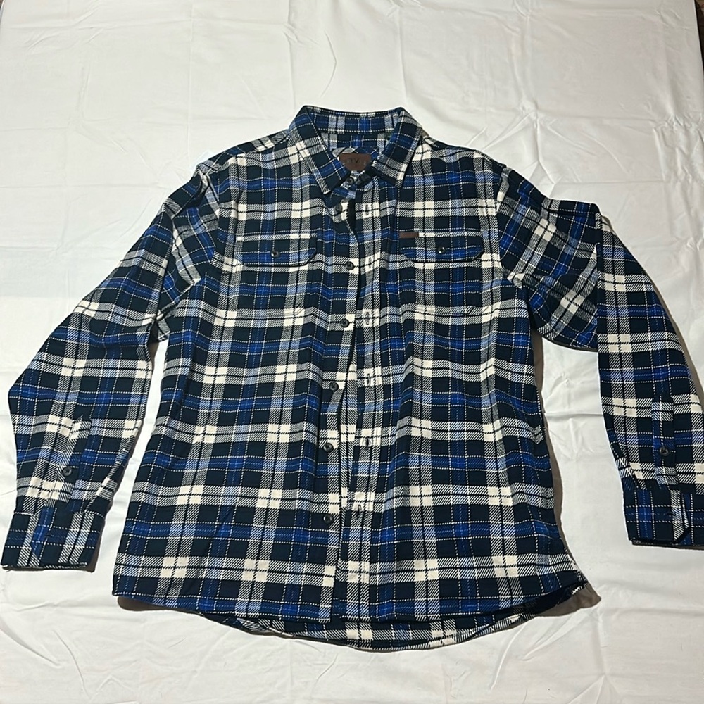 Orvis Flannel Jacket with pockets blue size L